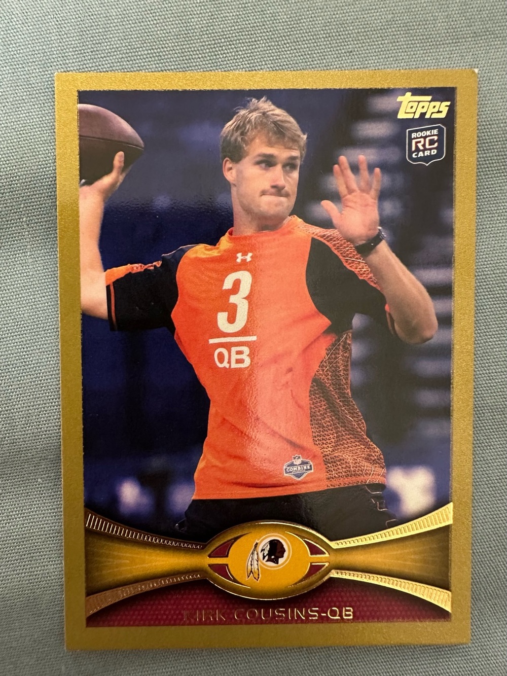 Kirk Cousin Rookie 2012 Topps Football Card Redskins